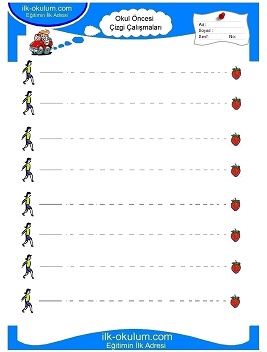 Çocuklar İçin Çizgi Çalışma Sayfaları 